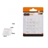 SET 25 GOMMINI ADESIVI PROTEZIONE PAVIMENTI TRASPARENTI QUADRATI 10X10X3MM 66091