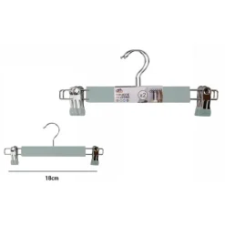 SET 2 GRUCCE PANTALONI IN LEGNO COLORATE ARMADIO CLIP ANTISCIVOLO GONNE SHORTS