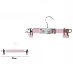 SET 2 GRUCCE PANTALONI IN LEGNO ROSA ARMADIO CLIP ANTISCIVOLO GONNE SHORTS TOP