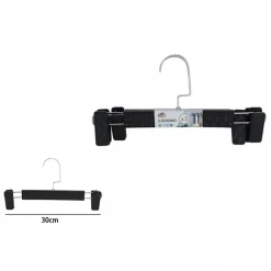 SET 3 GRUCCE PANTALONI PLASTICA NERE ARMADIO CLIP ANTISCIVOLO GONNE SHORTS TOP