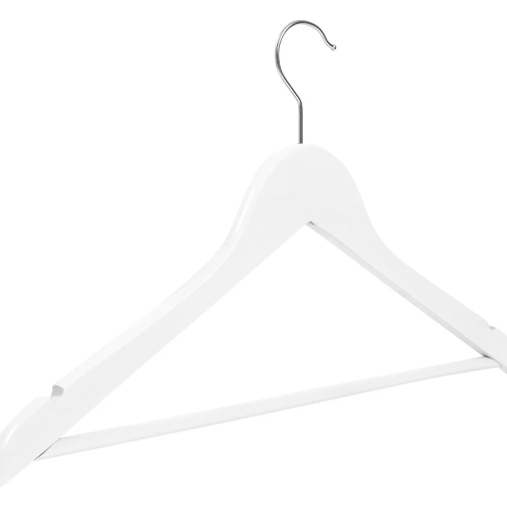 SET 3 GRUCCE STAMPELLE APPENDIABITO LEGNO BIANCA VESTITI PANTALONI GIACCHE 59620