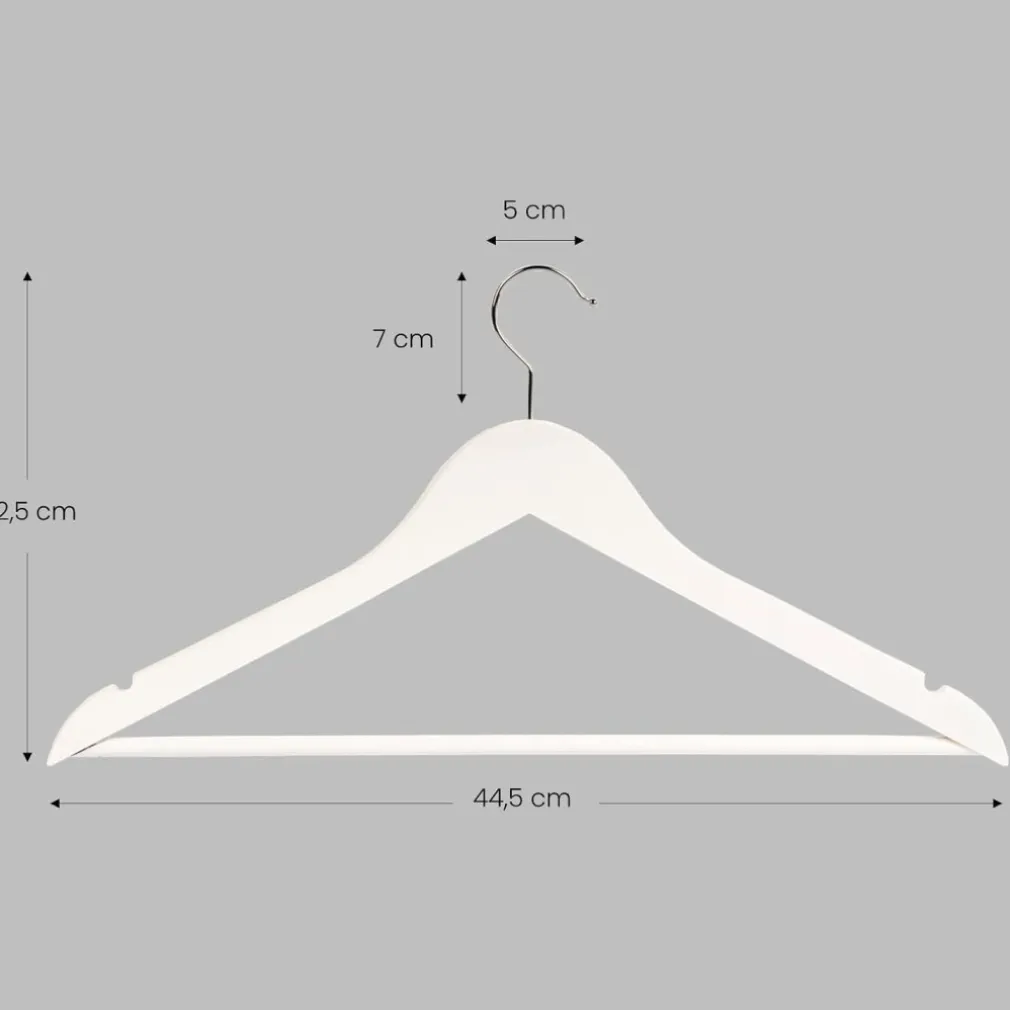SET 3 GRUCCE STAMPELLE APPENDIABITO LEGNO BIANCA VESTITI PANTALONI GIACCHE 59620