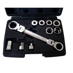 SET 15 IN 1 CHIAVE CRICCHETTO 14x19mm NON REVERSIBILE ADATTATORI INNESTI