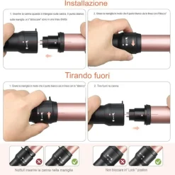 SET 5 IN 1 SPAZZOLA TERMICA PER CAPELLI ACCESSORI INTERCAMBIABILI STYLING PER CASA VIAGGI