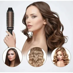 SET 5 IN 1 SPAZZOLA TERMICA PER CAPELLI ACCESSORI INTERCAMBIABILI STYLING PER CASA VIAGGI