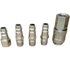 SET 5 INNESTI RAPIDI PER TUBO ARIA COMPRESSA CONNETTORI QUICK 1/4 RACCORDI COMPRESSORE