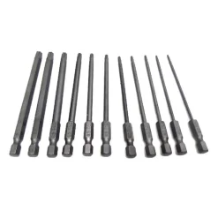 SET 11 INSERTI DA T6 A T40 100MM CACCIAVITI TORX PER AVVITATORE ESAGONALE 1/4"