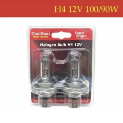 SET 2 LAMPADINE LAMPADE AUTO MOTO ALOGENE H4 12V 100 WATT C-6285