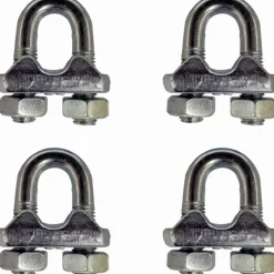 SET 4 MORSETTI MORSETTO FERMA SERRA FUNE 10MM IN ACCIAIO INOSSIDABILE FERRAMENTA