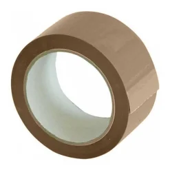 SET 6 NASTRI ADESIVI AVANA 50 MM X 66 MT CON ETICHETTA NASTRO IMBALLAGGI MARRONE