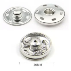 SET 6 PAIA DI BOTTONI AUTOMATICI A PRESSIONE Ø 20 MM ACCESSORI PER CUCITO 52983