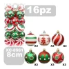 SET 16 PALLINE NATALIZIE DECORAZIONI 8 CM ADDOBBI PER ALBERO DI NATALE XC-8561