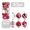 SET 30 PALLINE NATALIZIE DECORAZIONI 6 CM ADDOBBI PER ALBERO DI NATALE XC-8239