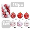 SET 16 PALLINE NATALIZIE DECORAZIONI 8 CM ADDOBBI PER ALBERO DI NATALE XC-8556