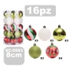 SET 16 PALLINE NATALIZIE DECORAZIONI 8 CM ADDOBBI PER ALBERO DI NATALE XC-8563