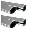 SET 4 PARACOLPI STRISCIA PROFILO PORTIERA AUTO TUNING CROMATO 88CM 68CM