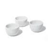 SET 3 PEZZI ANTIPASTIERA CIOTOLA CIOTOLE TONDO DIAMETRO 8.5CM BIANCO PORCELLANA