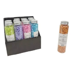 SET 12 PEZZI BARATTOLO CON PIETRE COLORATE DECORATIVA DECORAZIONE CASA 133669