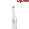 SET 12 PEZZI BOTTIGLIE BOTTIGLINE VETRO TRASPARENTE OPERA CON TAPPO 500CC