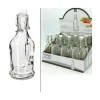 SET 12 PEZZI BOTTIGLIE BOTTIGLINE VETRO TRASPARENTE CON TAPPO E MANICO 175ML