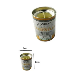 SET 12 PEZZI CANDELA ECOLOGICA AL PROFUMO DI CITRONELLA ANTI ZANZARE 6 X 8 CM