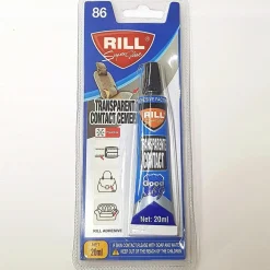 SET 3 PEZZI COLLA C.86 ADESIVO 20ML LIQUIDO SIGILLANTE PELLE GOMMA TRASPARENTE