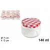 SET 12 PEZZI CONTENITORE BARATTOLO IN VETRO CON COPERCHIO BARATTOLINI 140ML
