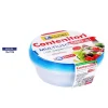 SET 4 PEZZI CONTENITORI MULTIUSO TONDO CON COPERCHIO IN PLASTICA 500 ML CUCINA