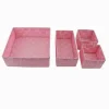 SET 4 PEZZI CONTENITORI ROSA SCATOLA IN TESSUTO ORGANIZER PORTA OGGETTI 79065