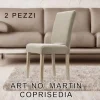 SET 2 PEZZI COPRISEDIA CON SPALLIERA ELASTICIZZATI MARTIN VARI COLORI COPERTURA
