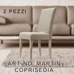 SET 2 PEZZI COPRISEDIA CON SPALLIERA ELASTICIZZATI MARTIN VARI COLORI COPERTURA