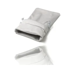 SET 12 PEZZI CUSTODIA BUSTINA SACCHETTO PORTA OCCHIALI DA SOLE GRIGIA