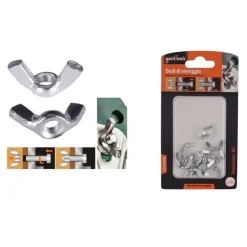 SET 12 PEZZI DADI DI SERRAGGIO DADO CON ALETTE FILETTATURA M5 FISSAGGIO 93327