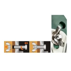 SET 12 PEZZI DADI DI SERRAGGIO DADO CON ALETTE FILETTATURA M5 FISSAGGIO 93327