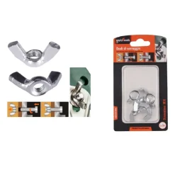 SET 5 PEZZI DADI DI SERRAGGIO DADO CON ALETTE FILETTATURA M10 FISSAGGIO 93330