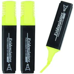 SET 3 PEZZI EVIDENZIATORE GIALLO PENNA PENNE FLUO EVIDENZIATORI SCUOLA UFFICIO