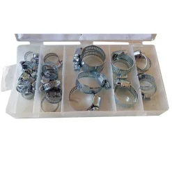 SET 26 PEZZI FASCETTE STRINGITUBO IN ACCIAIO ASSORTIMENTO TUBI TUBO MORSETTI