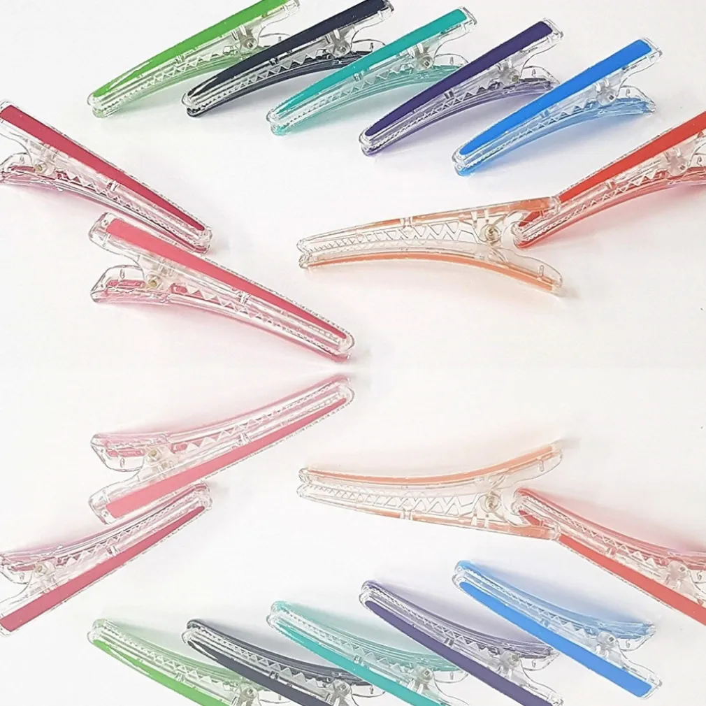 SET 12 PEZZI FERMAGLIO FERMAGLI PINZA COLORATO 9CM FERMA CAPELLI FERMACAPELLI