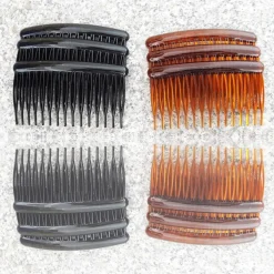SET 3 PEZZI FERMAGLIO PETTINE FERMACODA 8X4 CM FERMA CODA FERMA CAPELLI COMB