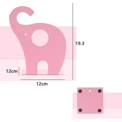 SET 2 PEZZI FERMALIBRI MOTIVO ELEFANTE IN FERRO PER BAMBINI LIBRI DA 19 X 12 CM