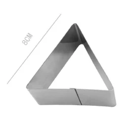 SET 6 PEZZI FORME STAMPI STAMPO PER DOLCI TORTE BISCOTTI TRIANGOLARI 8 CM 98923