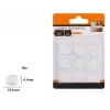 SET 9 PEZZI GOMMINI ADESIVI PROTEZIONE PAVIMENTI TRASPARENTI ROTONDI 19.1X4.1MM