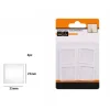 SET 4 PEZZI GOMMINI BIADESIVO TRASPARENTE PROTEZIONE QUADRATI 25 X 25 MM 66104