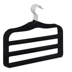 SET 2 PEZZI GRUCCIA IN VELLUTO APPENDI 3 SPAZI SALVASPAZIO APPENDI PANTALONI