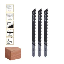 SET 3 PEZZI LAME PER SEGHETTO ALTERNATIVO T111C HCS LAMA RICAMBI PER LEGNO 90188