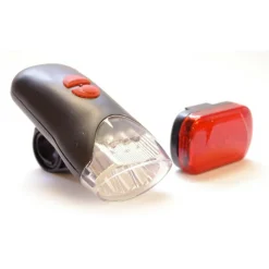 SET 2 PEZZI LUCI PER BICI BICICLETTA A LED ANTERIORI E POSTERIORI ACCESSORI