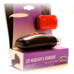 SET 2 PEZZI LUCI PER BICI BICICLETTA A LED ANTERIORI E POSTERIORI ACCESSORI