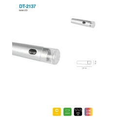 SET 3 PEZZI MINI TORCIA LED SMD 12 CM TASCABILE PORTATILE PER CAMPEGGIO DT-2137