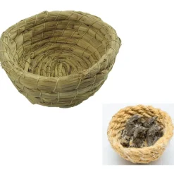 SET 2 PEZZI NIDI NIDO CESTO CESTA 10 CM UCCELLI RODITORI CRICETI UCCELLINI