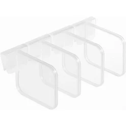 SET 4 PEZZI ORGANIZZATORI DIVISORI SCOMPARTI IN PLASTICA PER FRIGORIFERO CUCINA